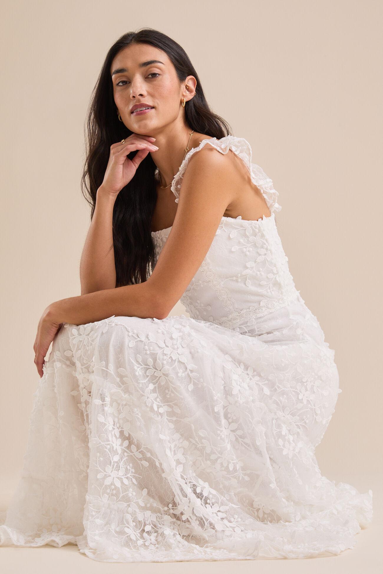 Kallie Lace Tiered Maxi Dress Product Image