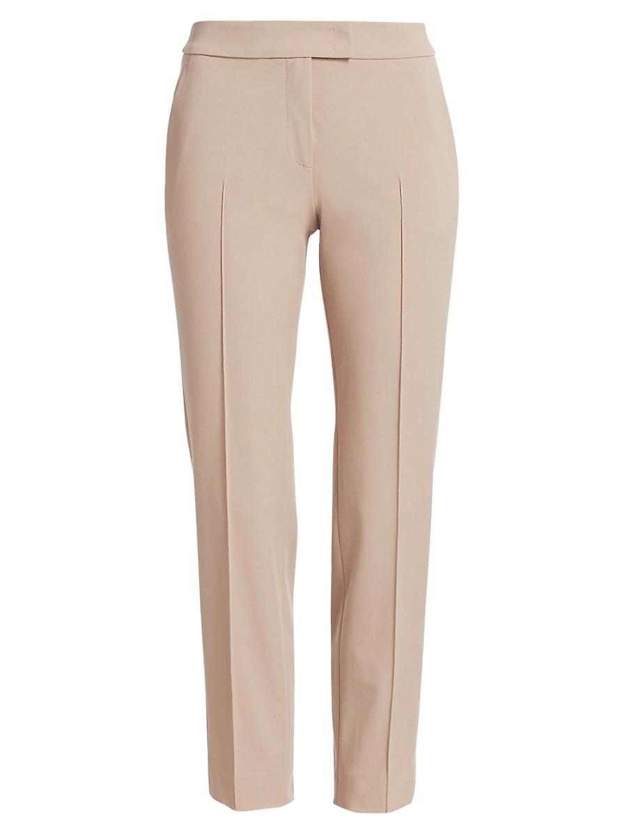 Frankie Straight-Leg Cotton-Stretch Cropped Pants Product Image