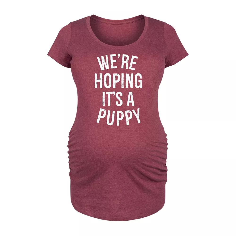 Maternity We're Hoping It's A Puppy Graphic Tee, Women's,  Product Image