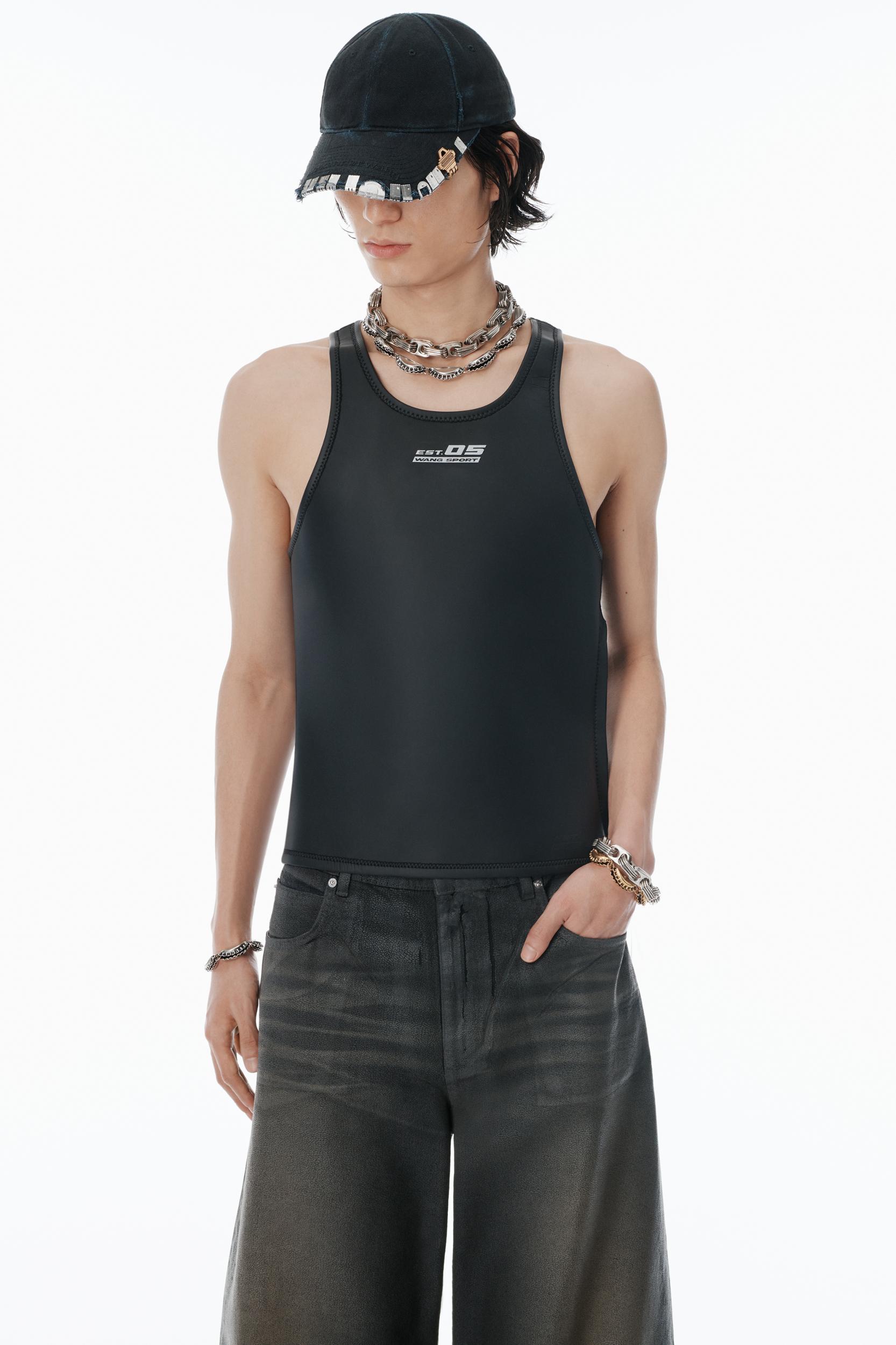 Leather Trompe-l'oeil Denim Jeans Product Image