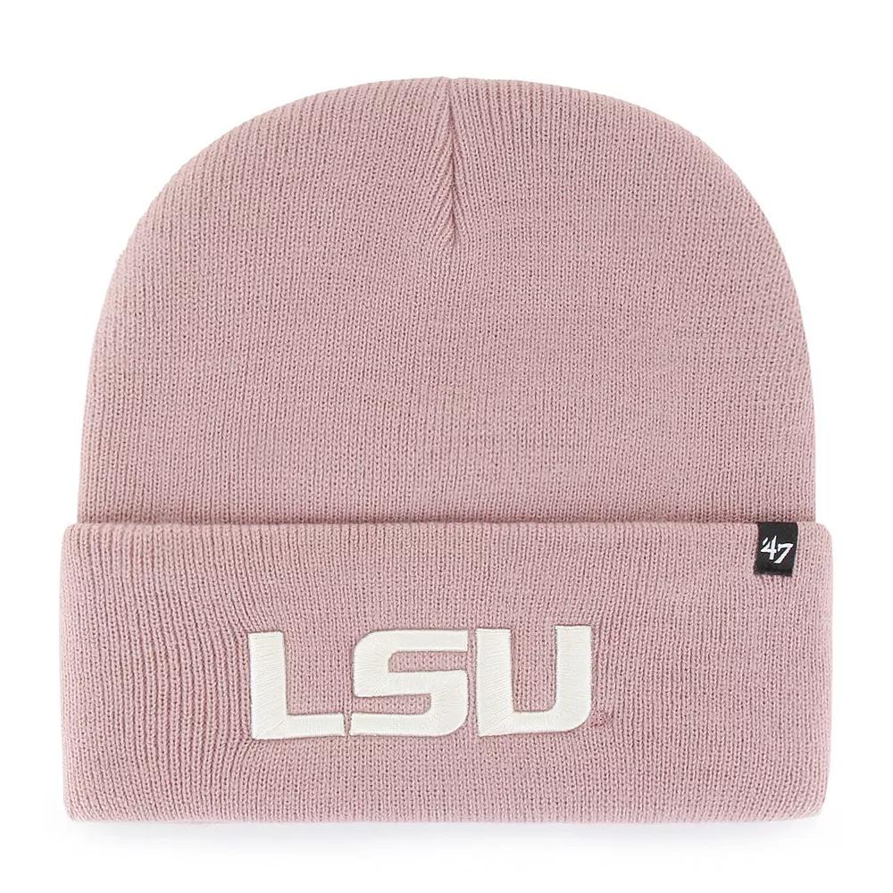 Women's '47 Pink LSU Tigers Haymaker Cuffed Knit Hat Product Image