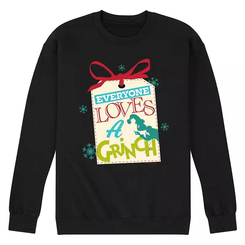 Men's Dr. Seuss The Grinch Everyone Loves A Grinch Fleece Sweatshirt,  Product Image