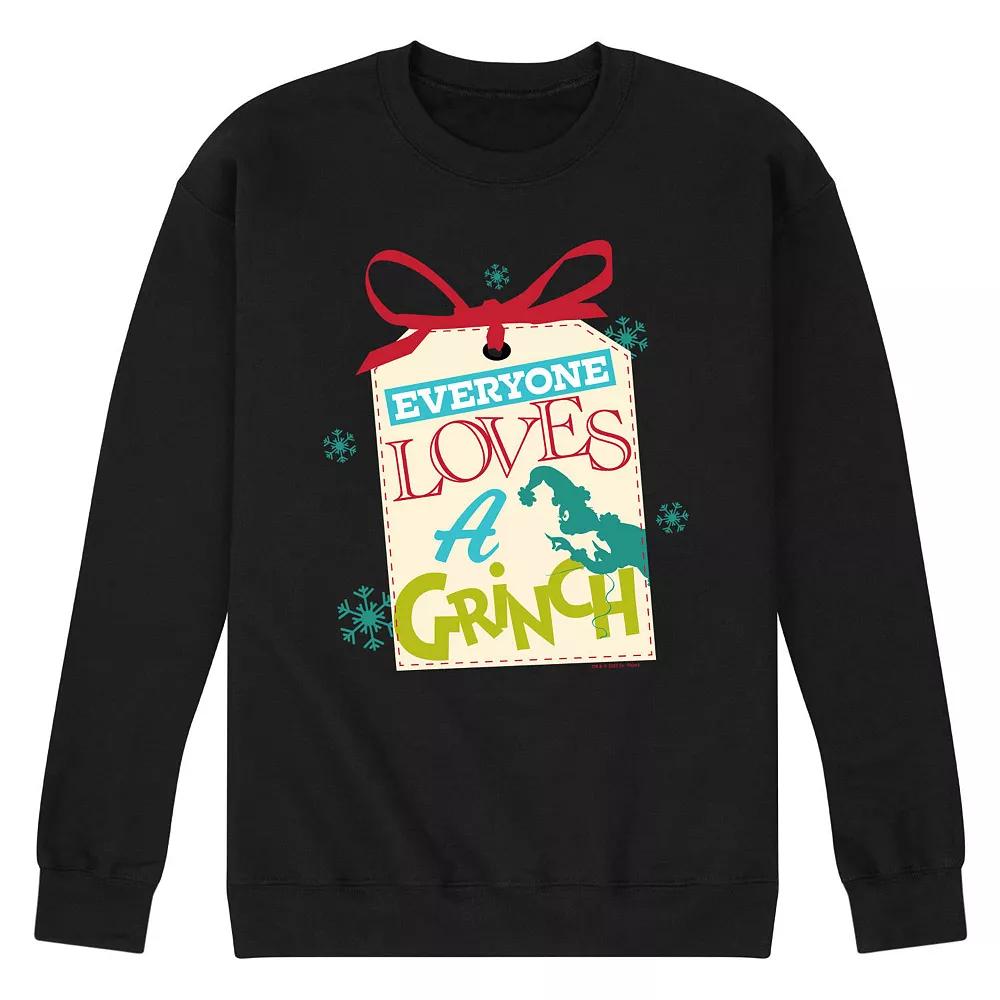 Men's Dr. Seuss The Grinch Everyone Loves A Grinch Fleece Sweatshirt,  Product Image