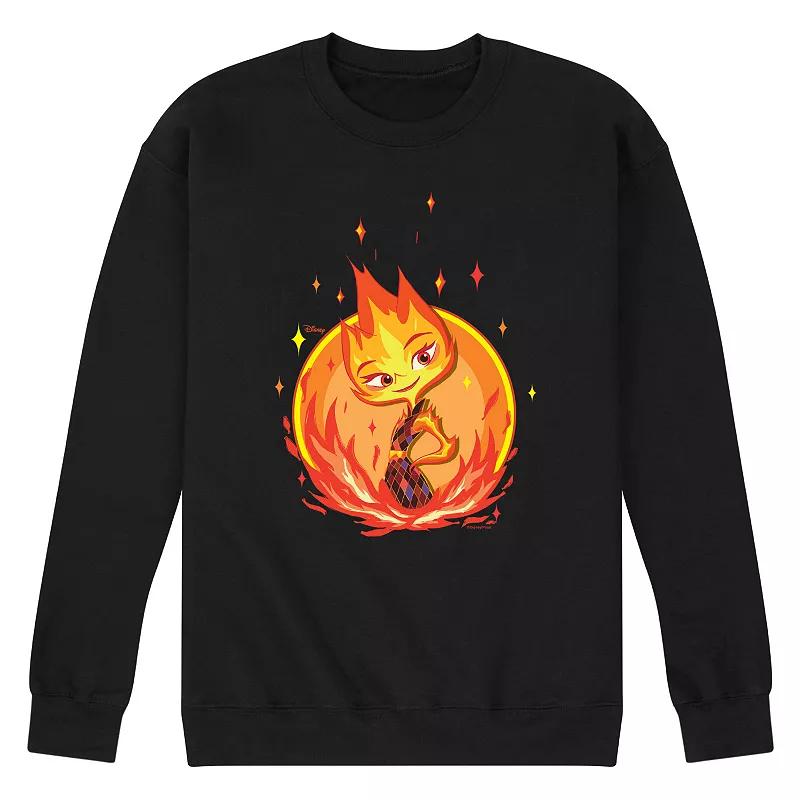 Disney's Elemental Men's Ember Badge Fleece Sweatshirt,  Product Image