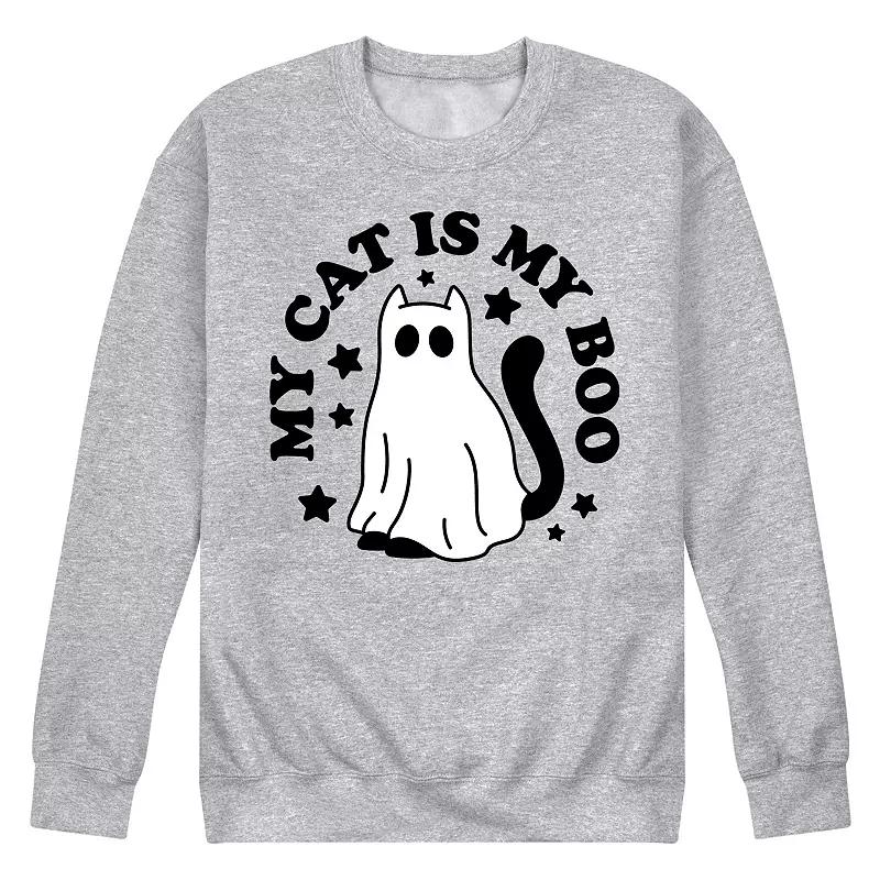 Men's My Cat Is My Boo Fleece Sweatshirt,  Product Image