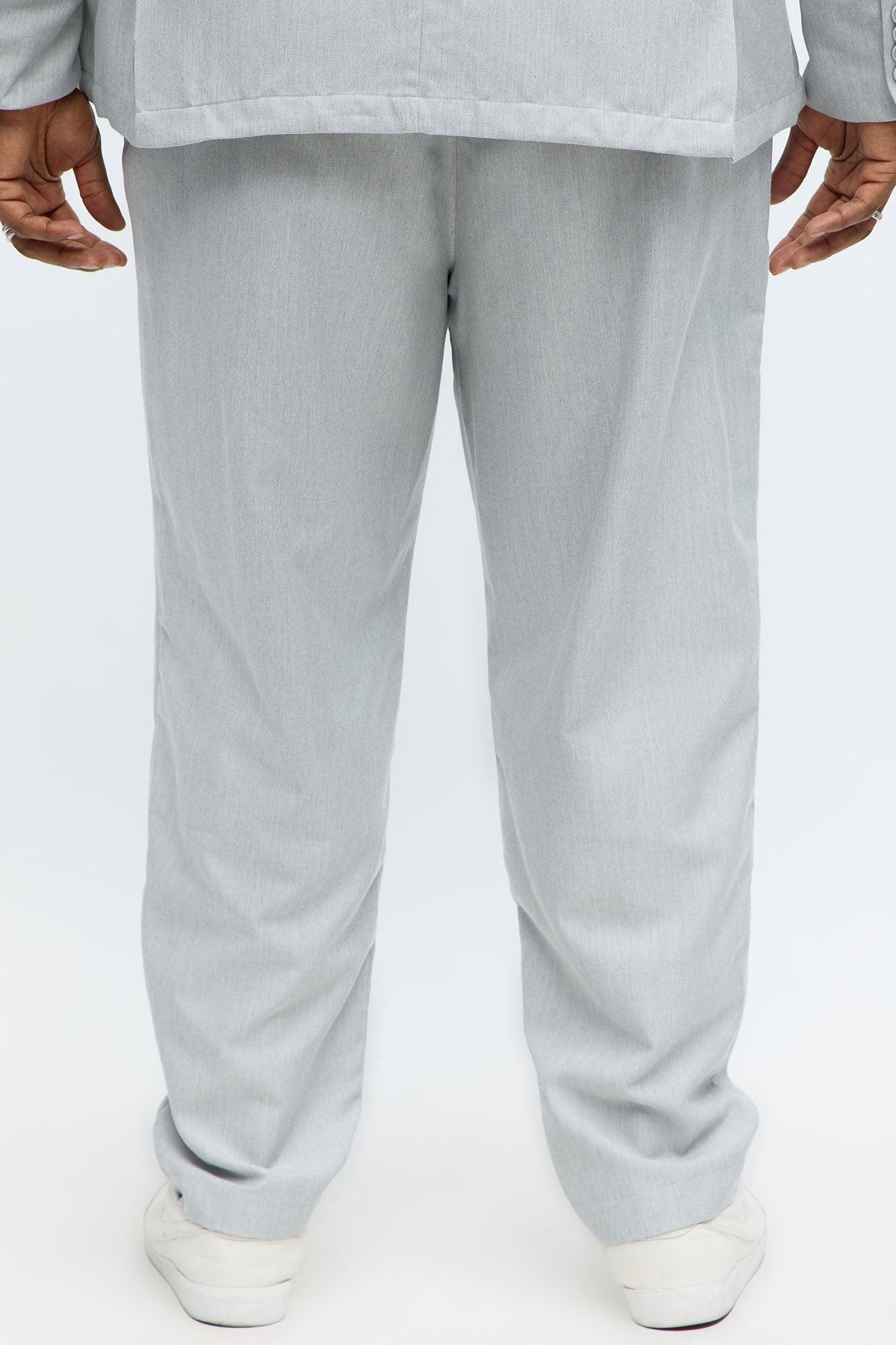 Slim Modern Stretch-Waist Everyday Trouser - Light Grey Male Product Image