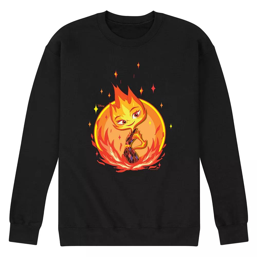 Disney's Elemental Men's Ember Badge Fleece Sweatshirt,  Product Image