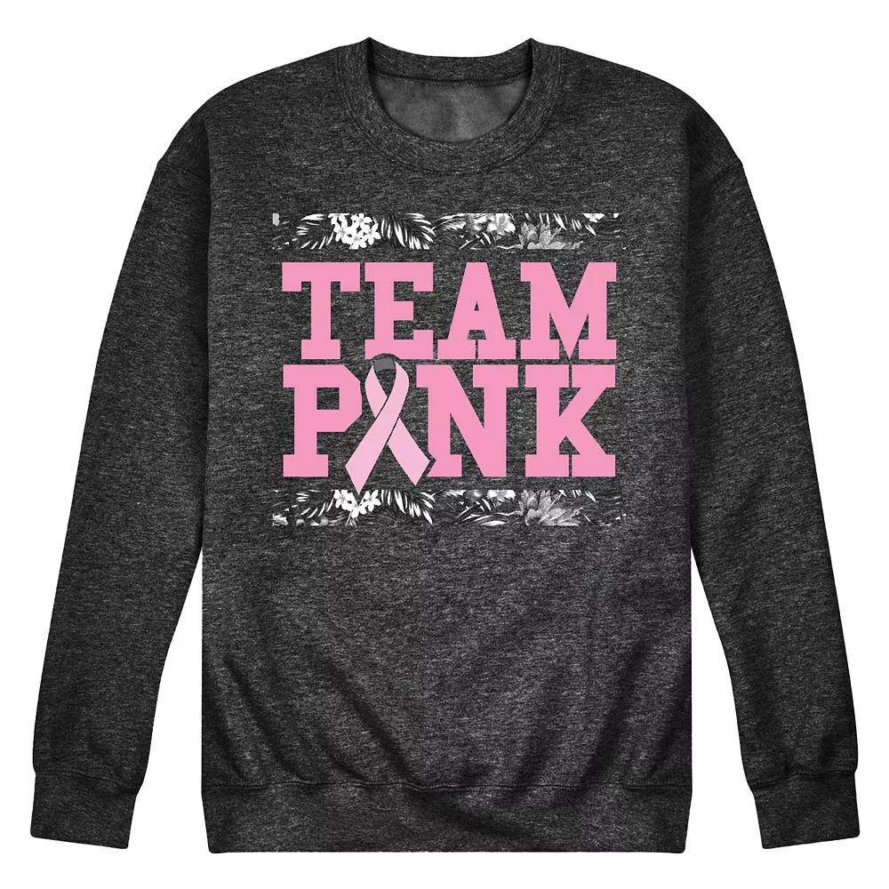 Men's Team Pink Fleece Sweatshirt,  Product Image