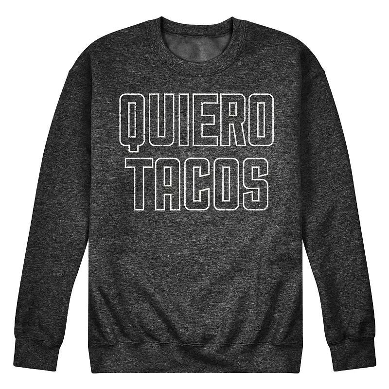 Men's Quiero Tacos Fleece Sweatshirt,  Product Image