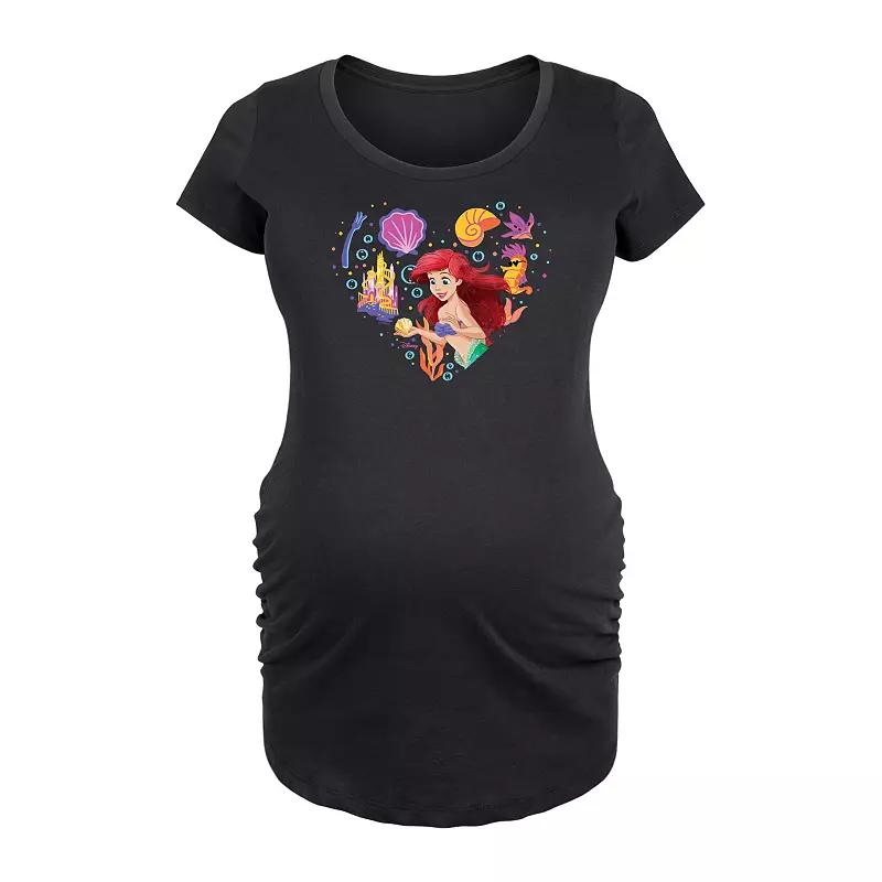 Disney's The Little Mermaid Ariel Maternity Heart Graphic Tee, Women's,  Product Image