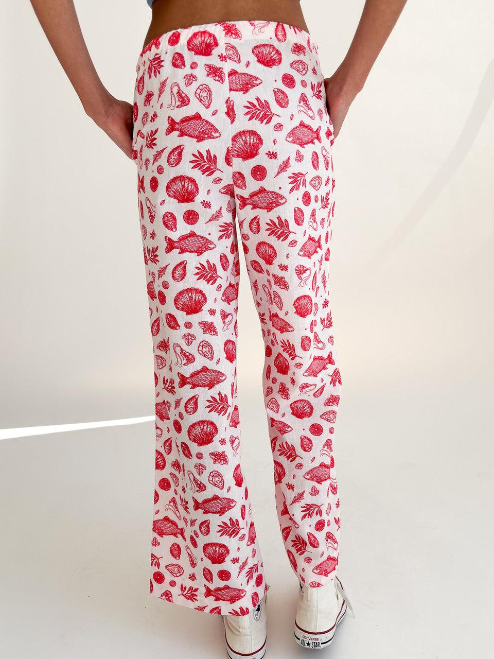 Ocean Life Printed Beach Pants Product Image