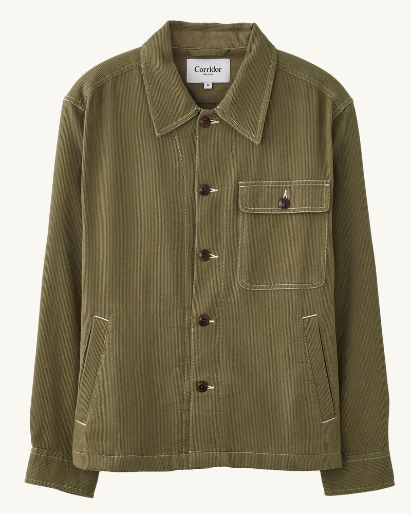 Bedford Cord Military Jacket - Olive Product Image