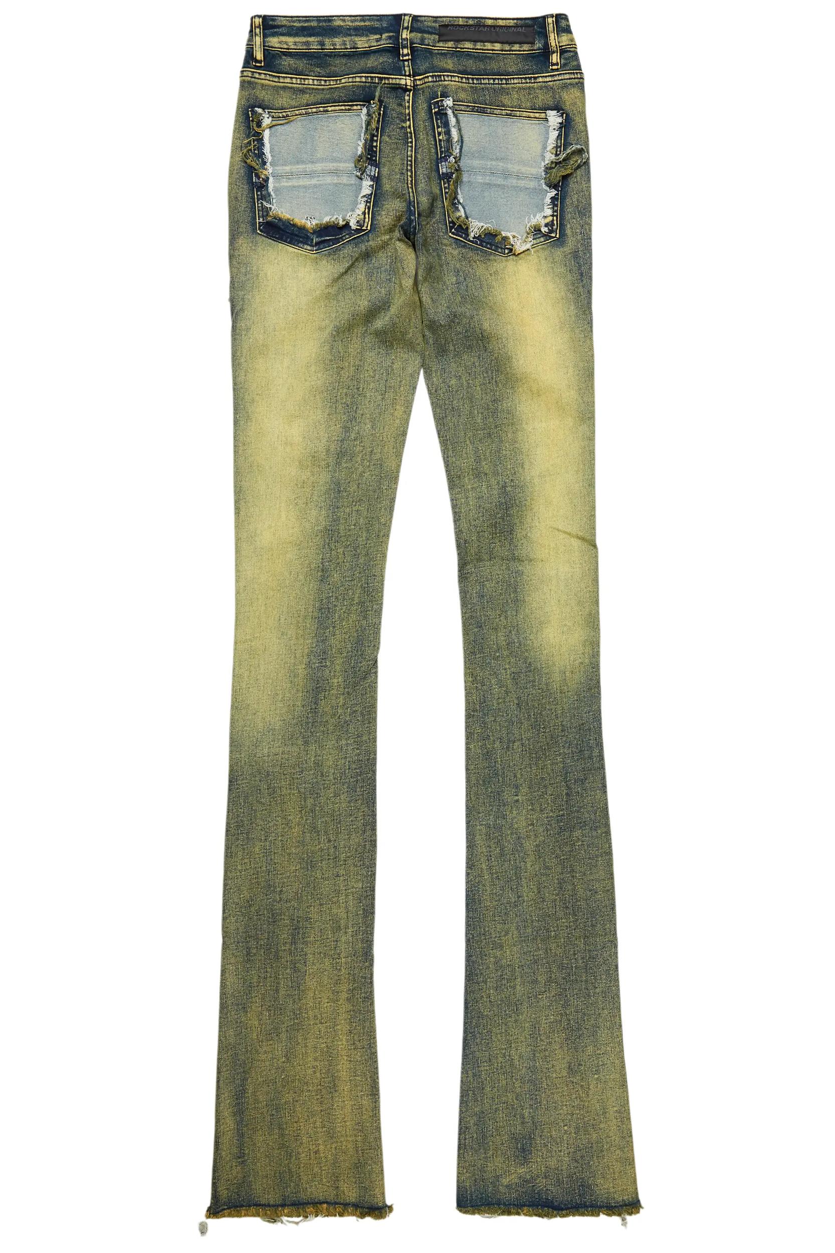 Petrus Tint Wash Super Stacked Flare Jean Male Product Image
