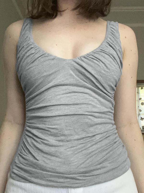 U Neck Sexy Low Cut Tank Top Product Image