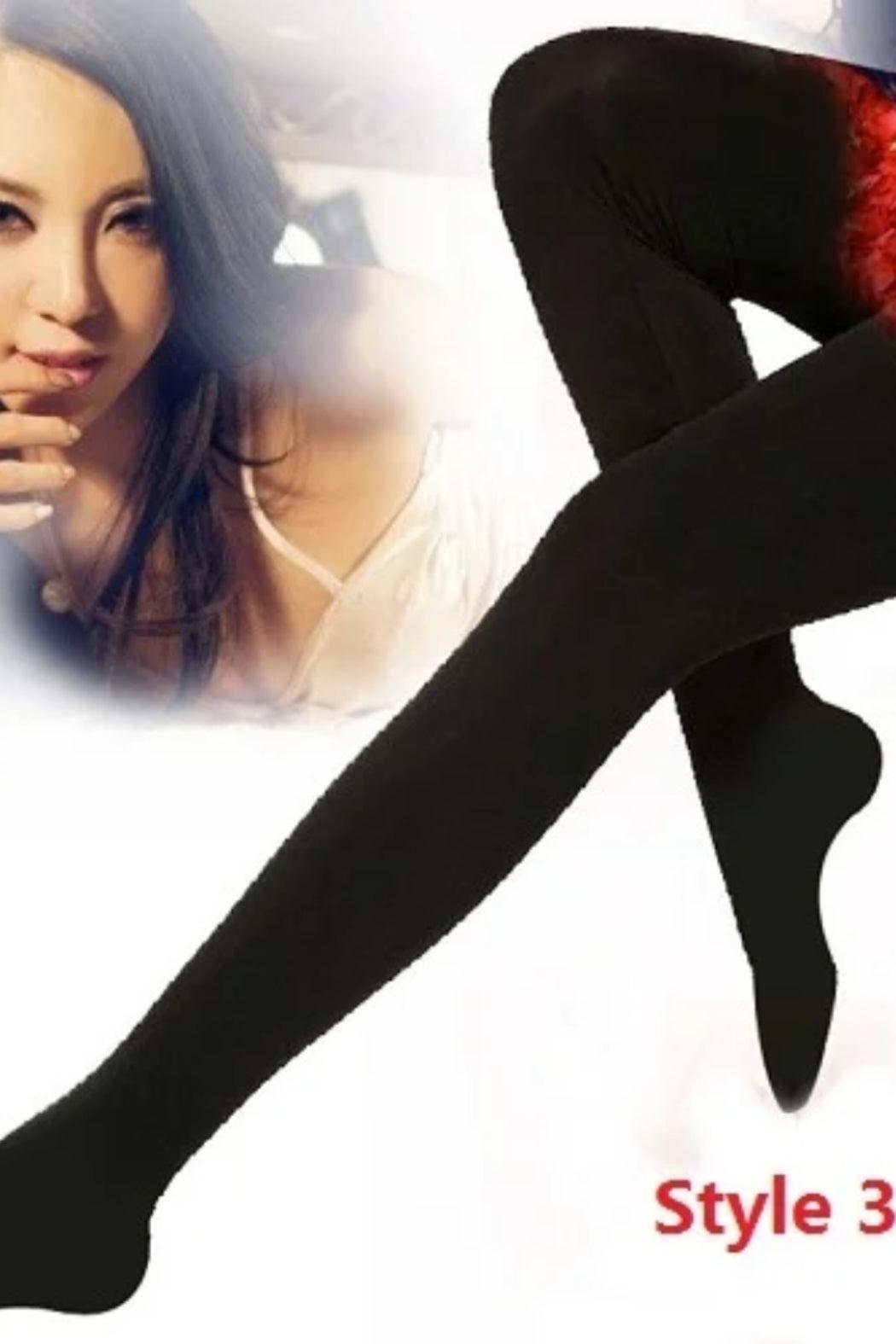 Women Brushed Stretch Fleece Lined Leggings-Style 3 Product Image
