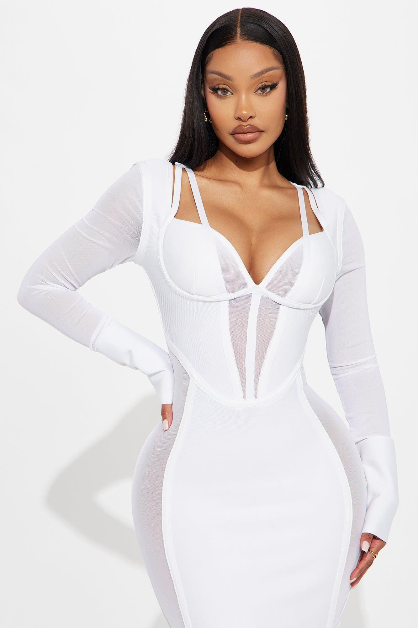 Tequila Nights Bandage Mini Dress - White Product Image