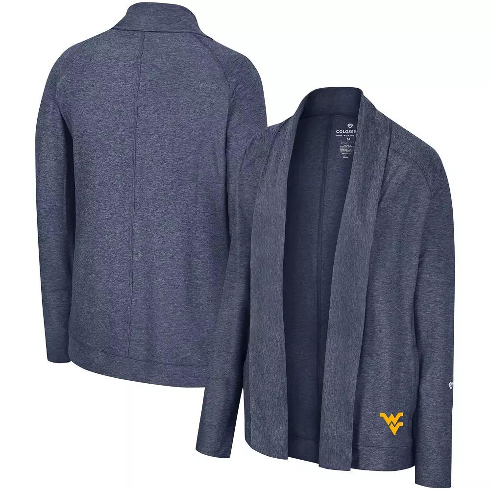 Women's Colosseum Navy West Virginia Mountaineers Morningside Cardigan Sweater, Size: Small, Blue Product Image