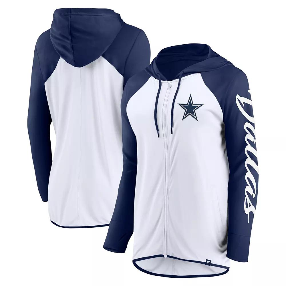 Women's Fanatics White/Royal Indianapolis Colts Script Full-Zip Hoodie,  Product Image