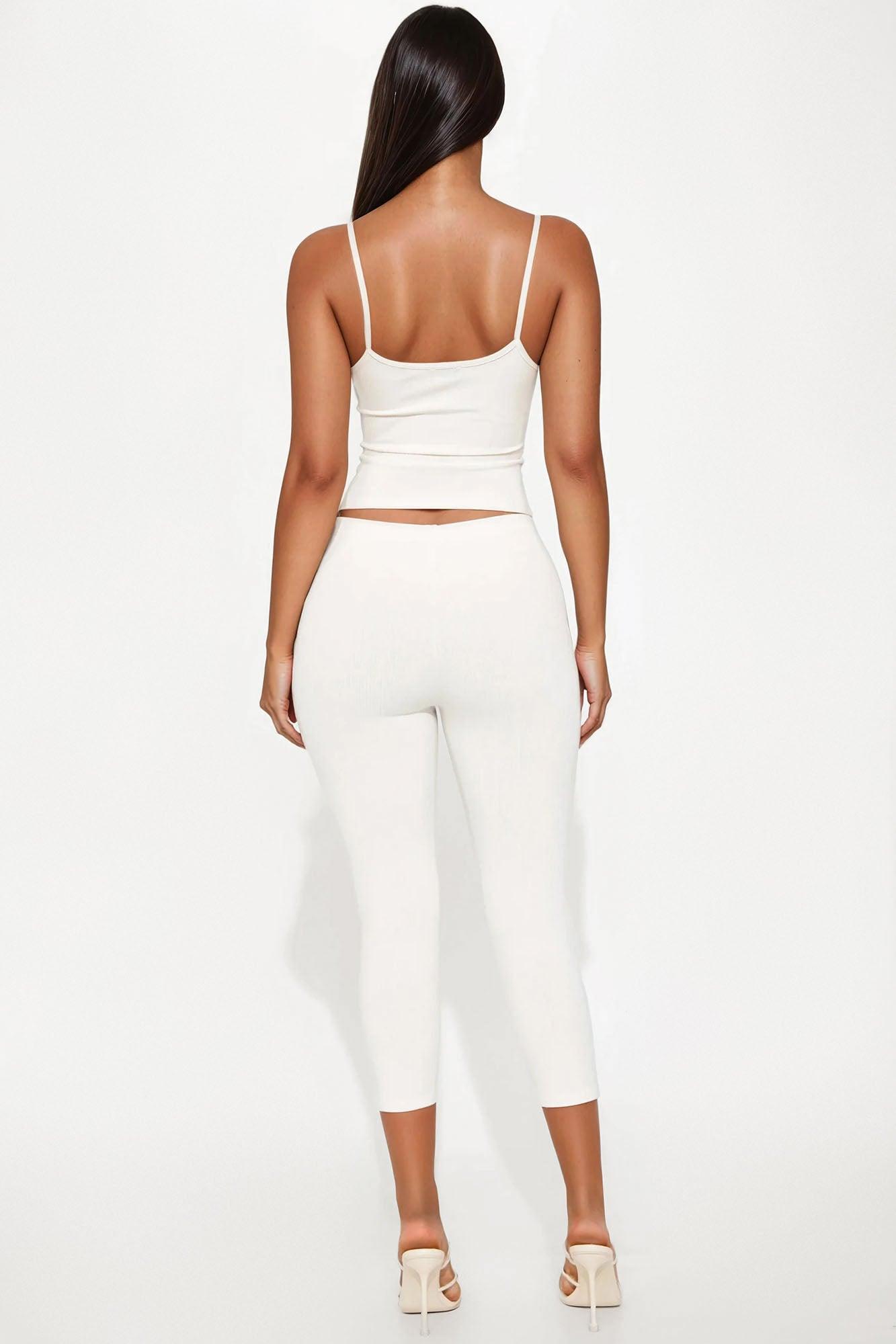 Stirling Snatched Capri Pant Set - Off White Female Product Image