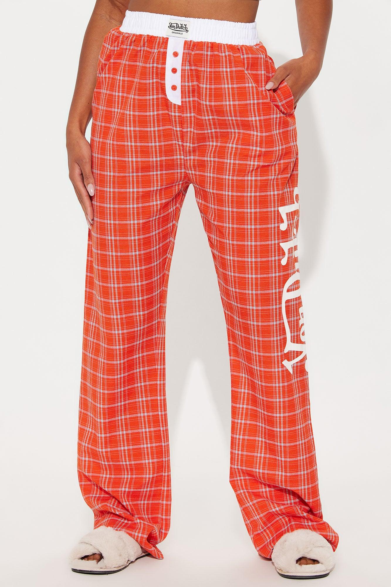 Von Dutch Logo Boxer PJ Pant - Orange Female Product Image