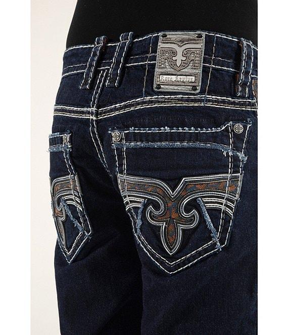 Rock Revival Isaiah Straight Leg Fleur De Lis Pocket Jeans Product Image