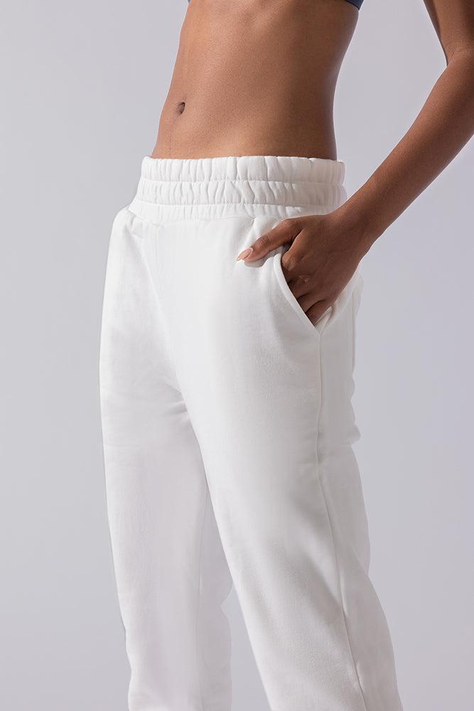 Cloud Rollover Sweatpant - White Product Image