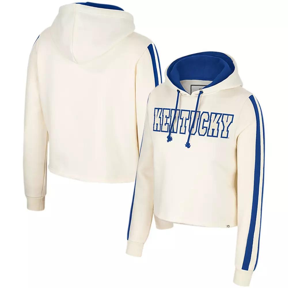 Women's Colosseum Cream Kentucky Wildcats Perfect Date Cropped Pullover Hoodie,  Product Image