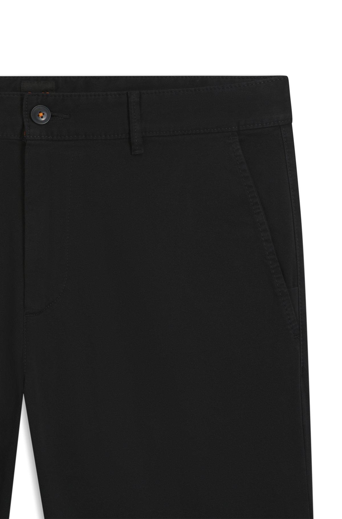 BOSS - Slim-fit chinos in stretch cotton - Black Product Image
