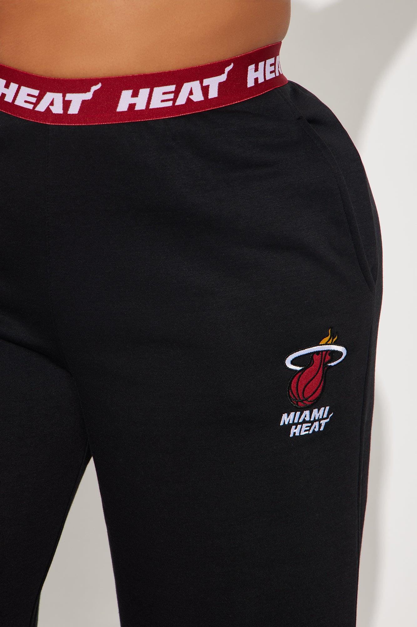 Miami Heat Free Throw Wide Leg Pant - Black Female Product Image