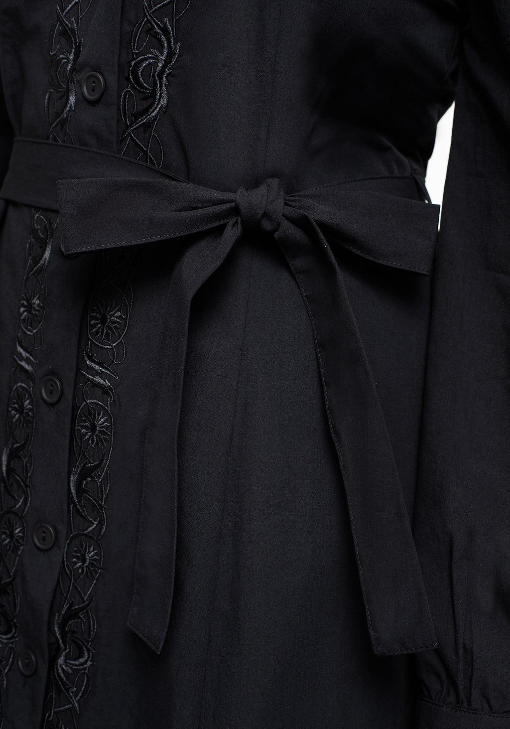 Letavia Embroidered Mini Shirt Dress Product Image