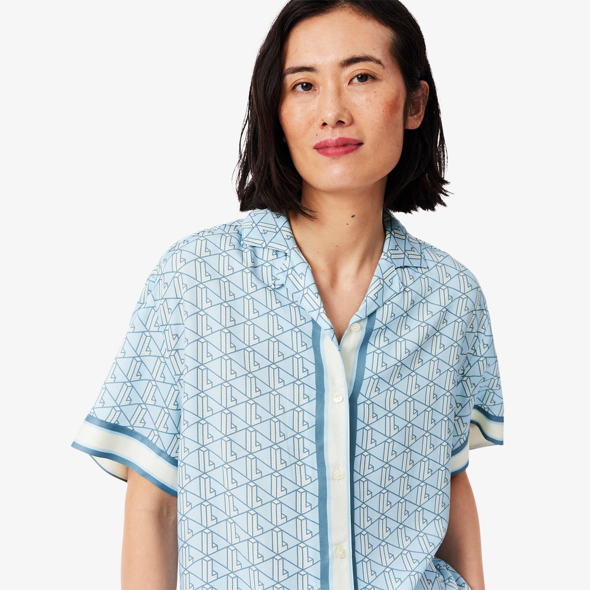 Oversized Monogram Print Shirt Product Image