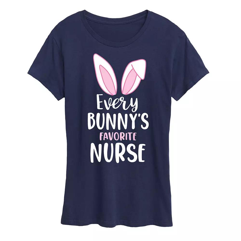 Women's Every Bunny's Favorite Nurse Graphic Tee, Girl's,  Product Image