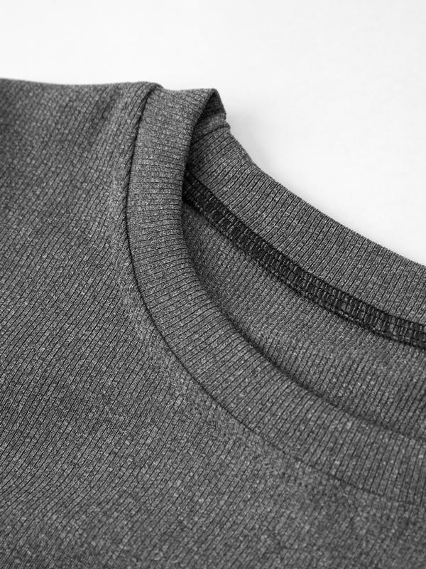 Print Ribbed Slim Long Sleeve Knit Product Image