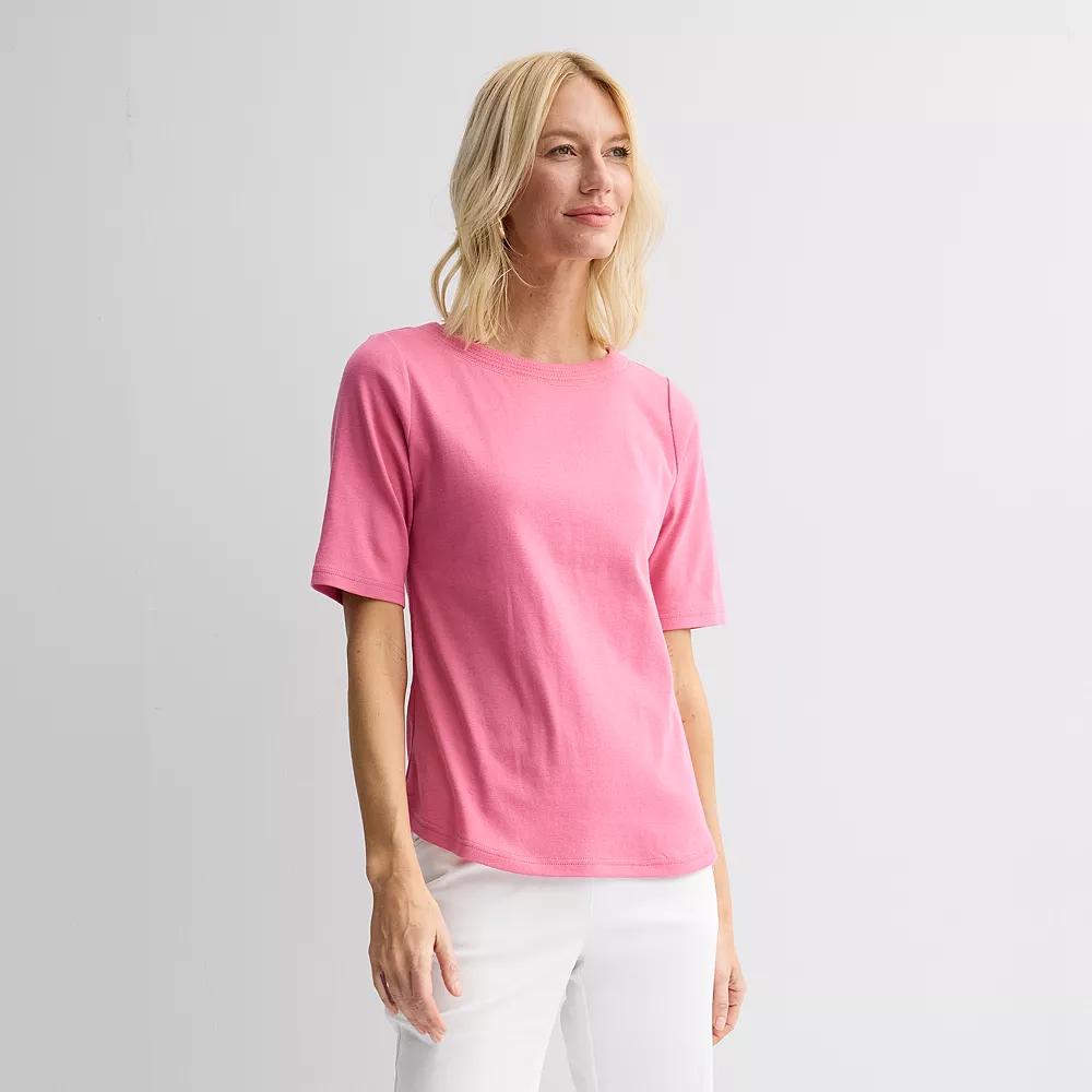 Womens Croft & Barrow Stitched Bateau Top Product Image