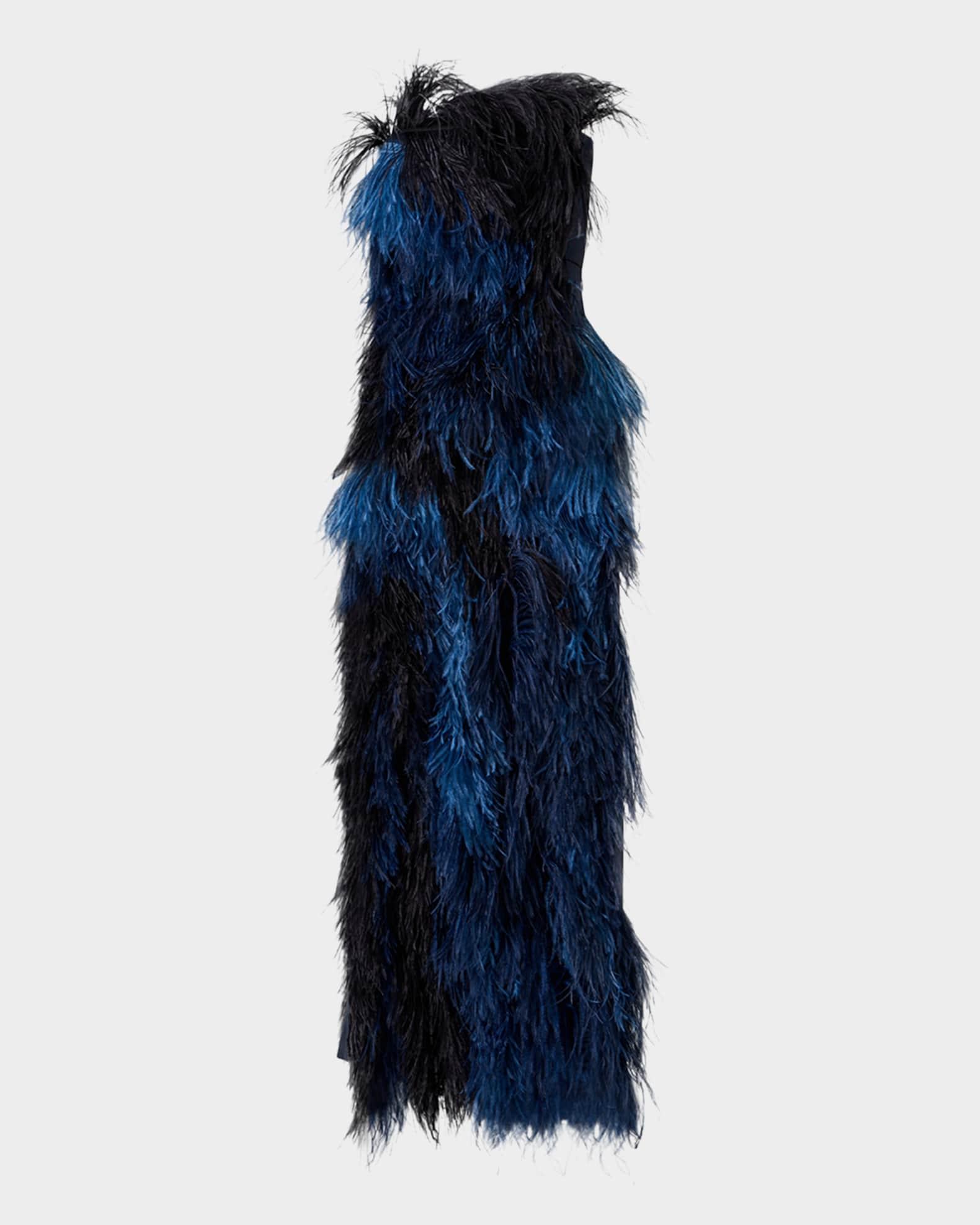 Strapless Ostrich Feather Gown  Product Image