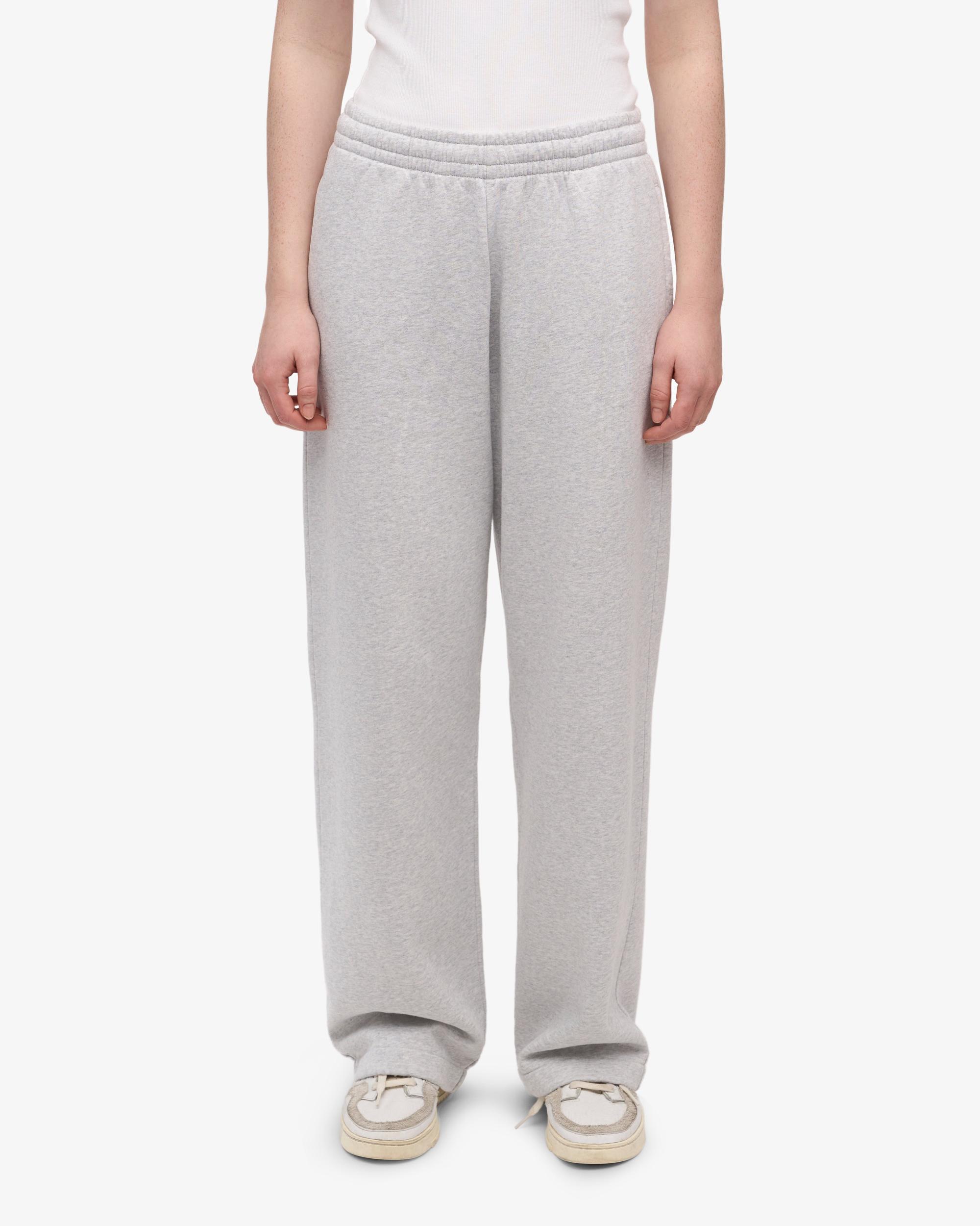 Organic Straight Leg Sweatpants - Snow Melange Product Image