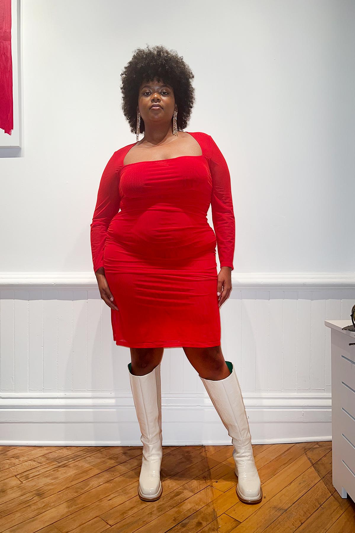 Marilis Dress - Tomato Product Image