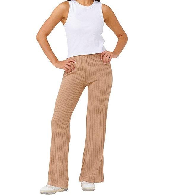 Rip Curl Mid Rise Cozy Flare Rib Knit Pants Product Image
