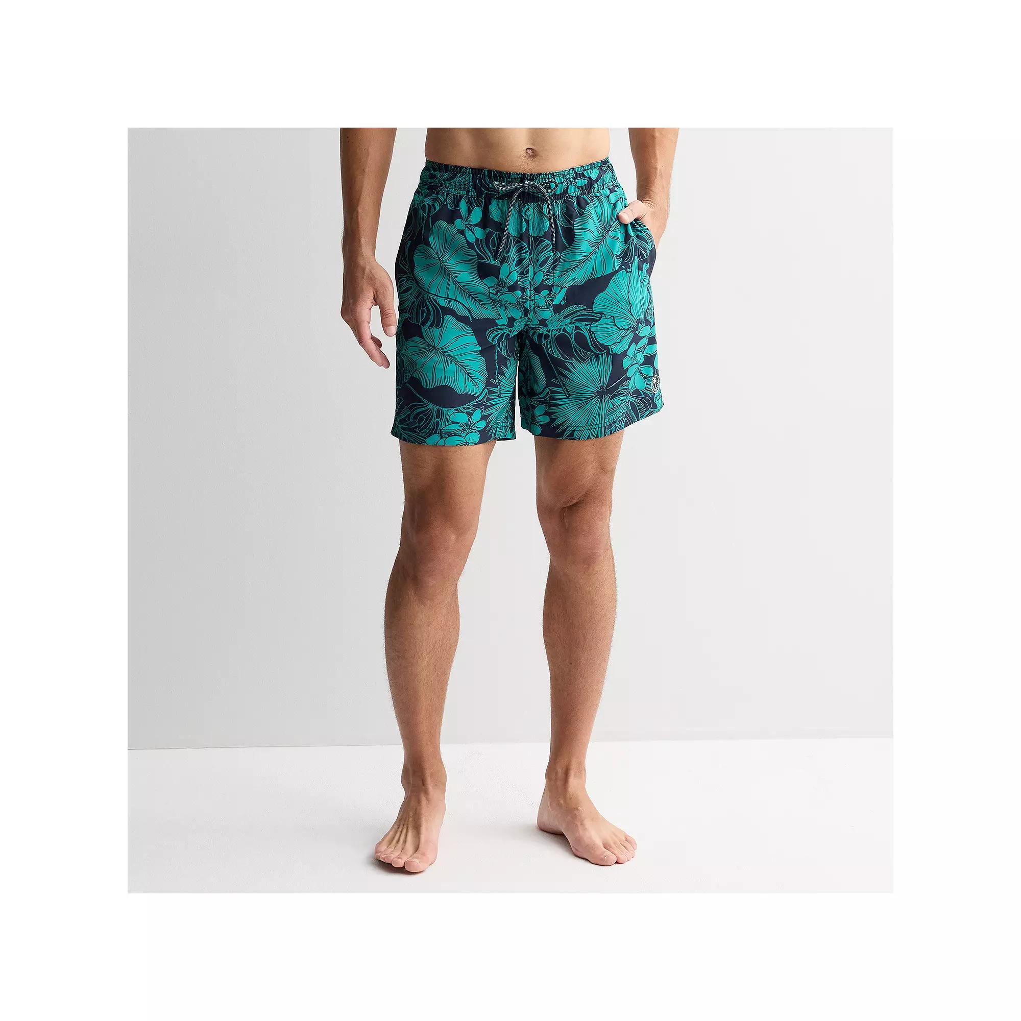 Men's Trinity Coast 7" Sportliner Swim Trunks, Size: Small 7 INCH, Navy Blue Product Image