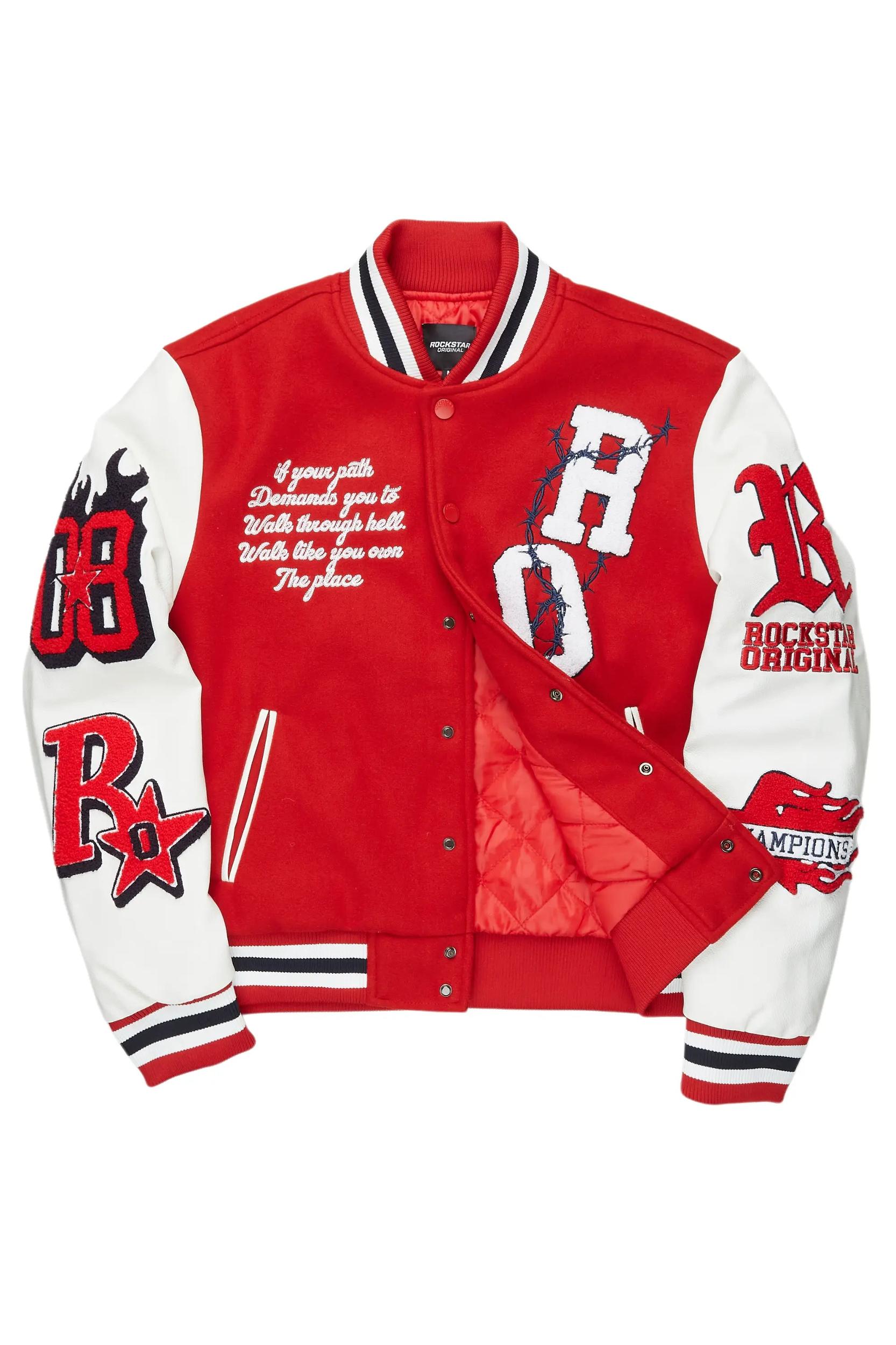 Skoll Red Varsity Jacket Male Product Image