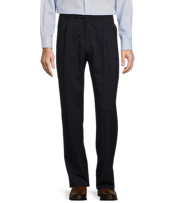 Hart Schaffner Marx Chicago Classic Fit Reverse Pleated Solid Dress Pants Product Image