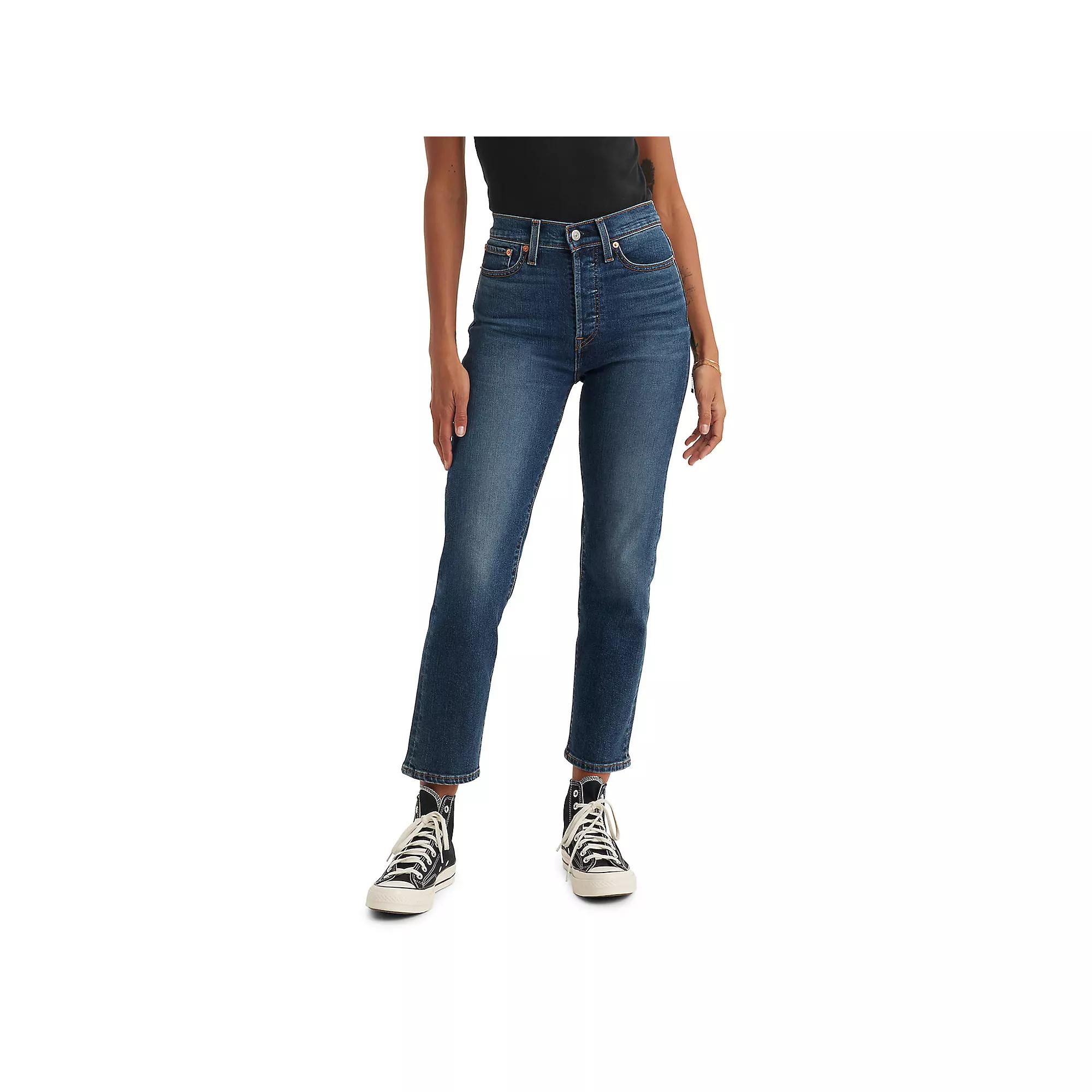 Levi's® Women's High-Rise Wedgie Straight Cropped Jeans - Indigo Here We go 25 Product Image