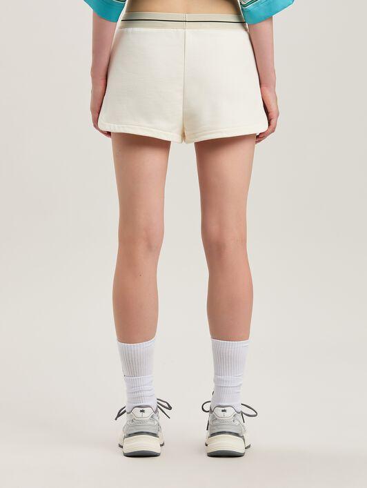 OVAL PALM SWEATSHORTS OFF WHITE - FOREST Product Image