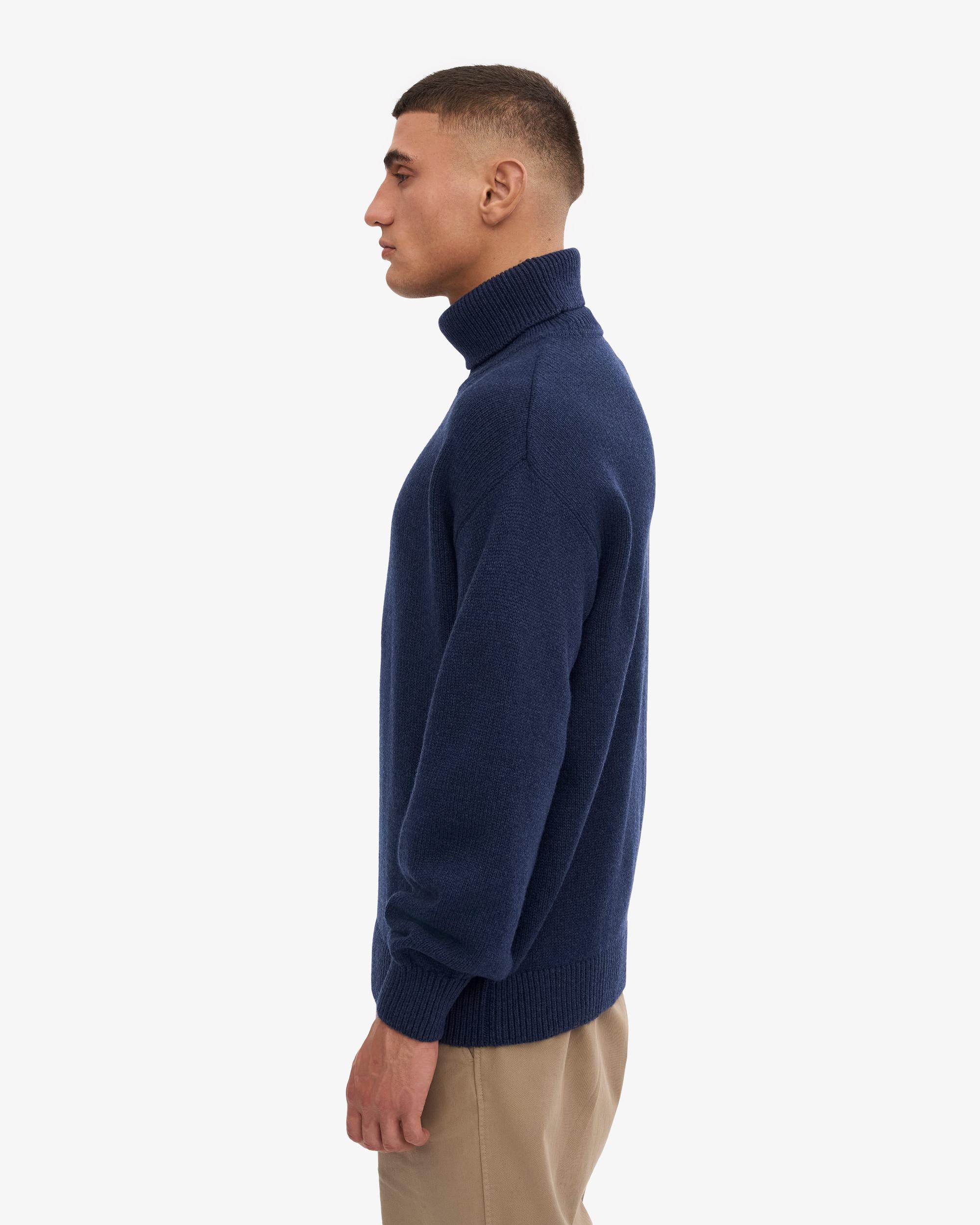 Merino Wool Turtleneck - Lava Grey Product Image