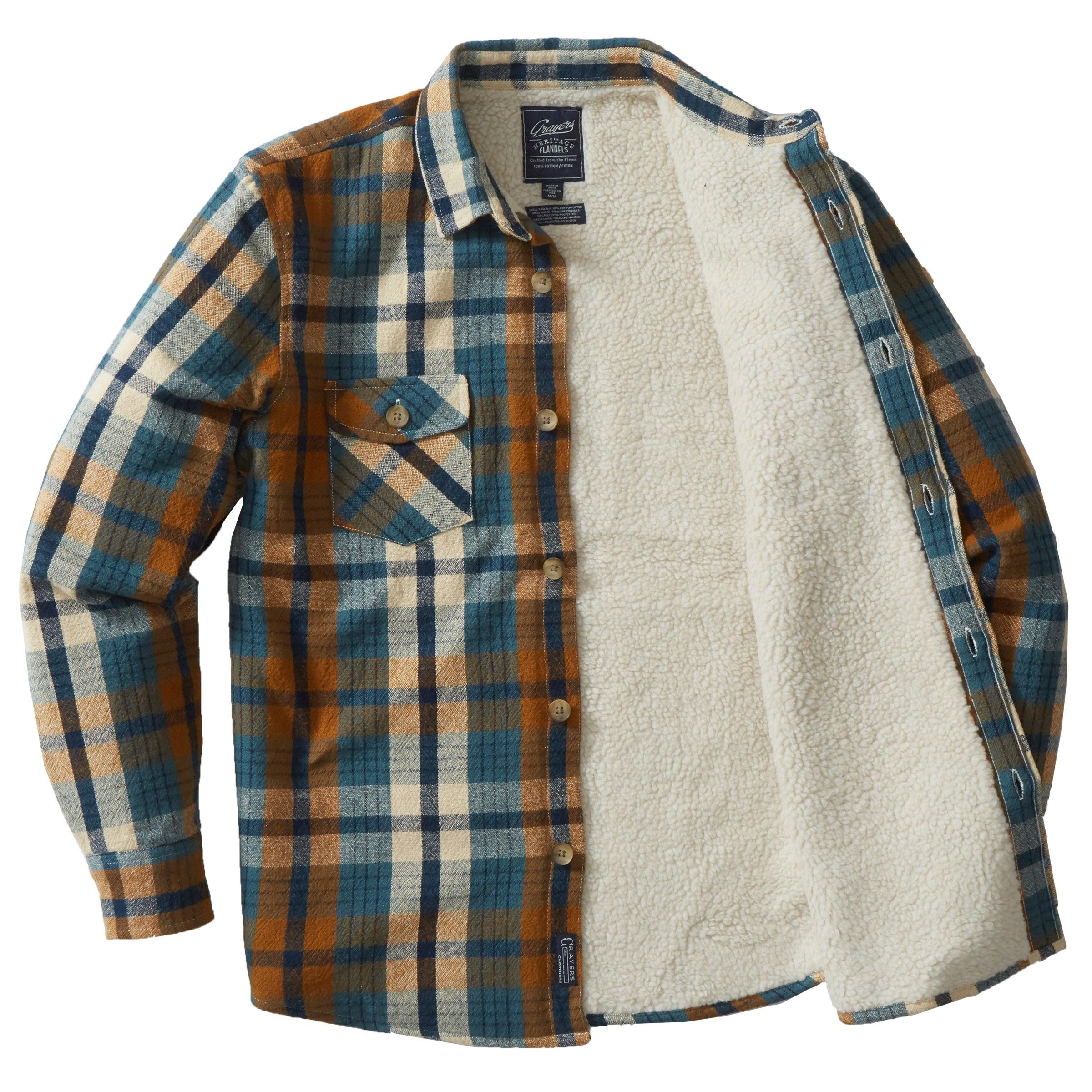 Edmund Sherpa Lined Shirt Jacket - Blue Biscuit Product Image