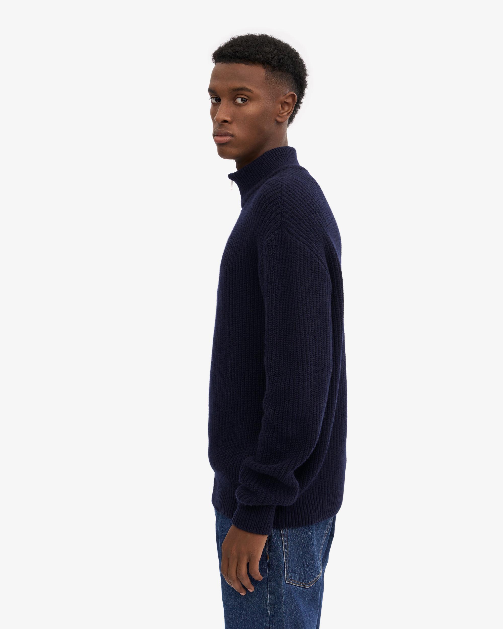 Merino Quarter Zip - Coffee Brown Product Image