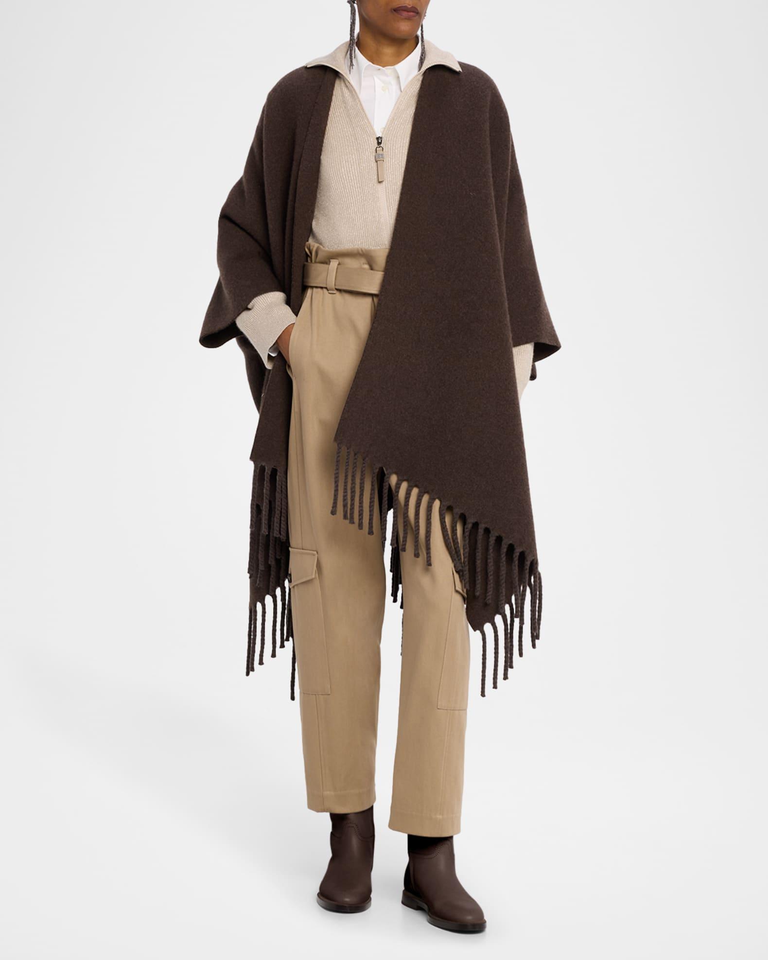 Reversible Cashmere Poncho Product Image