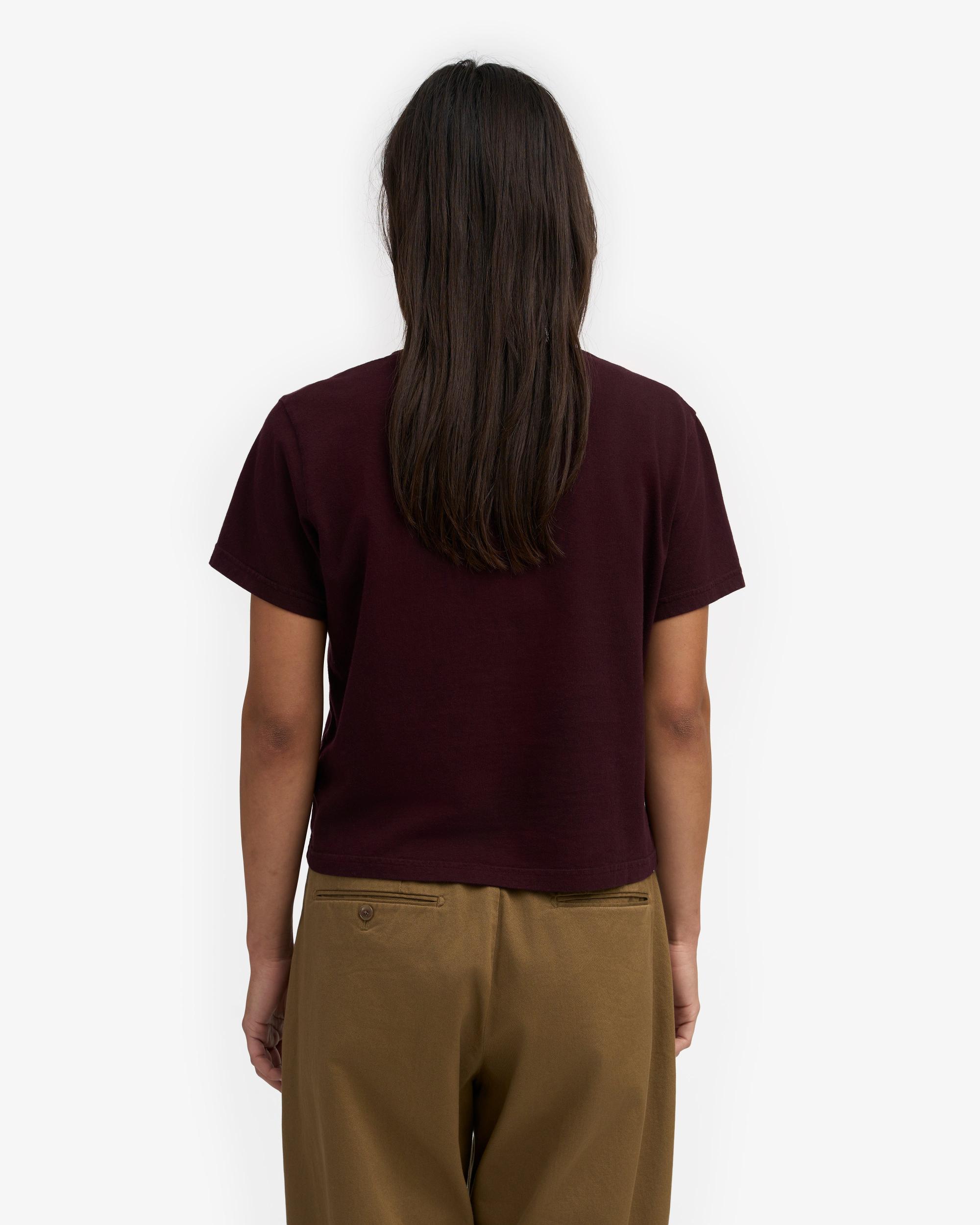 Organic Boxy Crop Tee - Petrol Blue Product Image