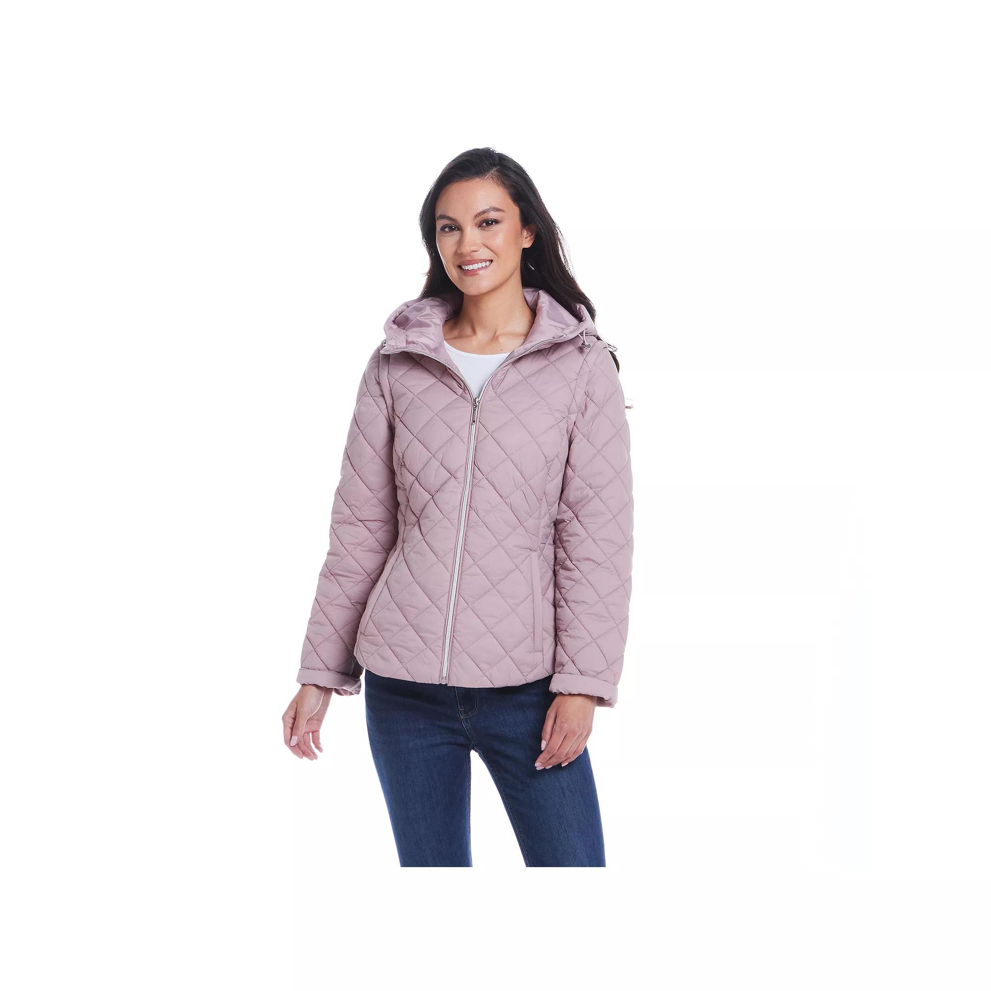 Women's Weathercast 2-in-1 Quilted Hooded Jacket with Zip Off Sleeves,  Product Image