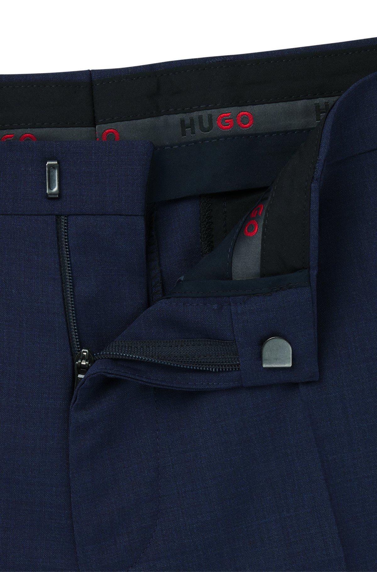 Extra-slim-fit suit trousers in melange wool Product Image